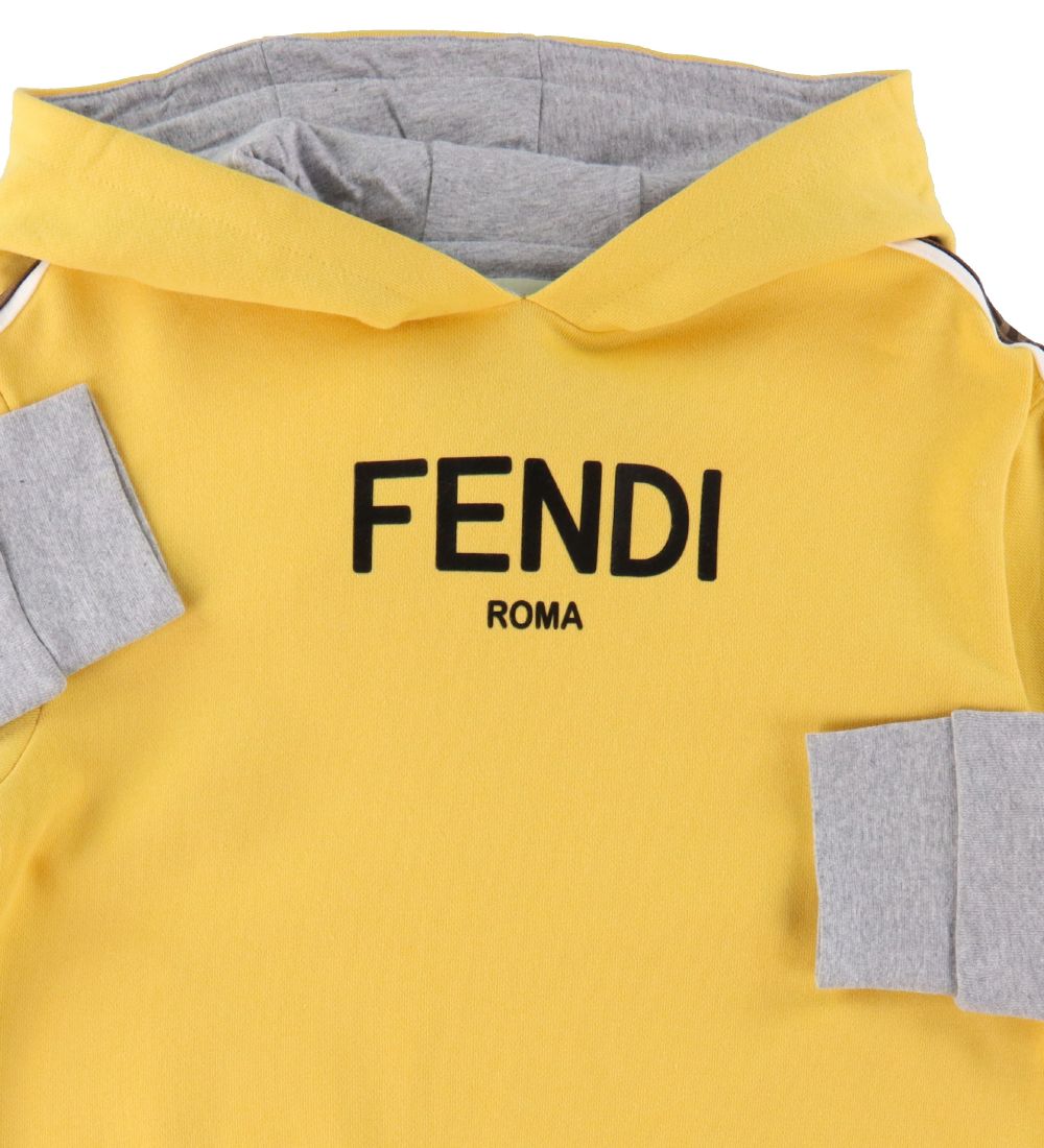 Fendi Hættetrøje - Gul m. Logo