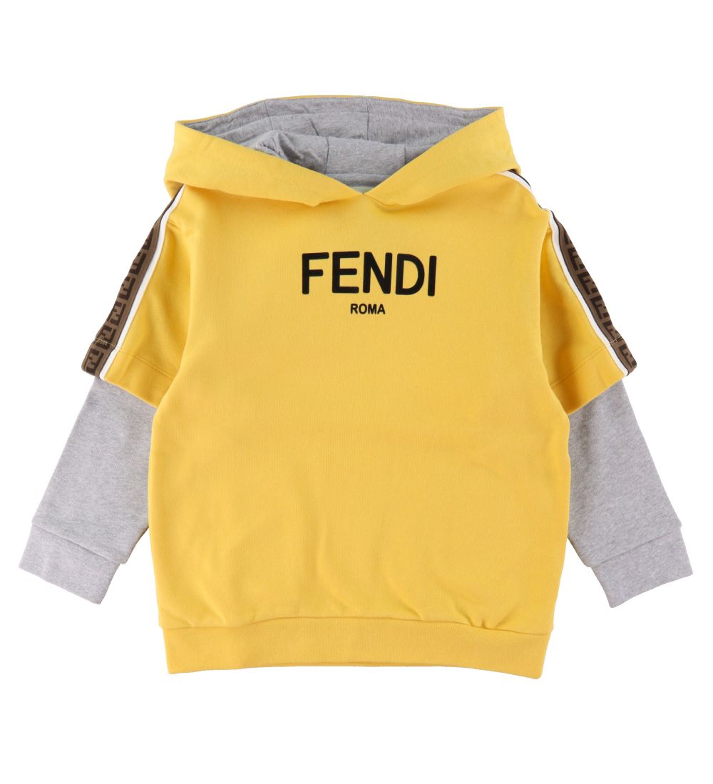 Fendi Hættetrøje - Gul m. Logo