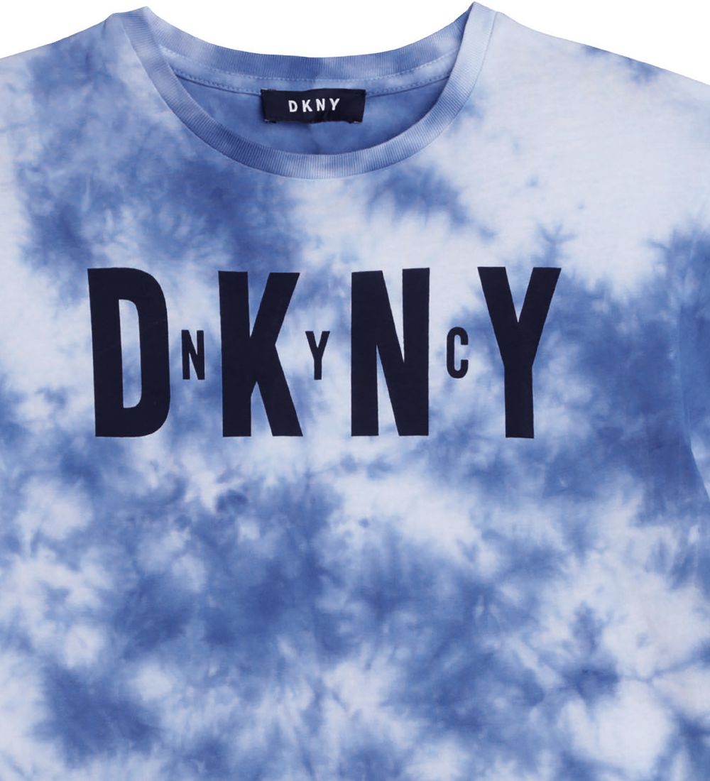 DKNY T-shirt - Summer Junior - Bl/Hvid Tie Dye m. Logo
