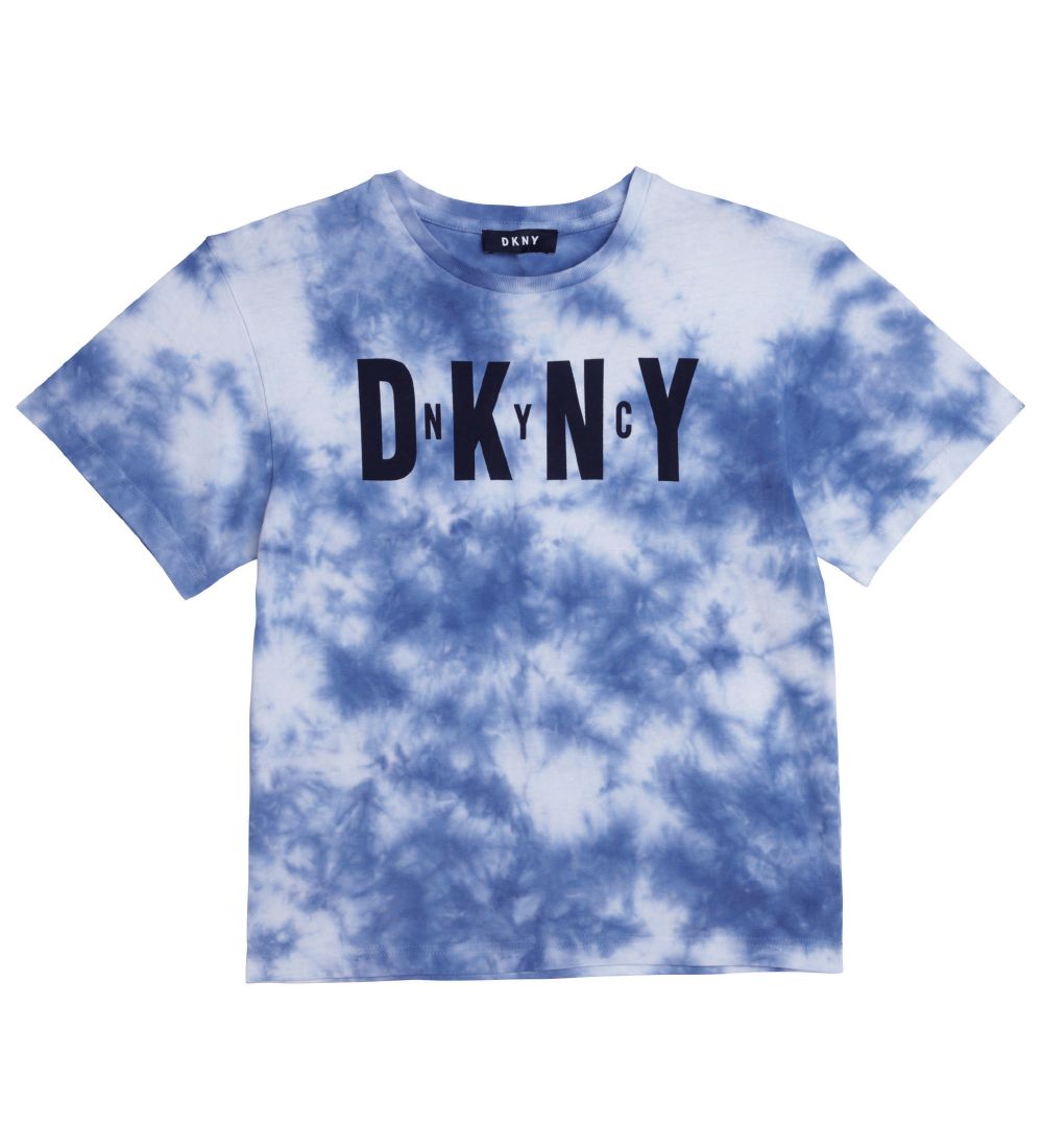 DKNY T-shirt - Summer Junior - Bl/Hvid Tie Dye m. Logo
