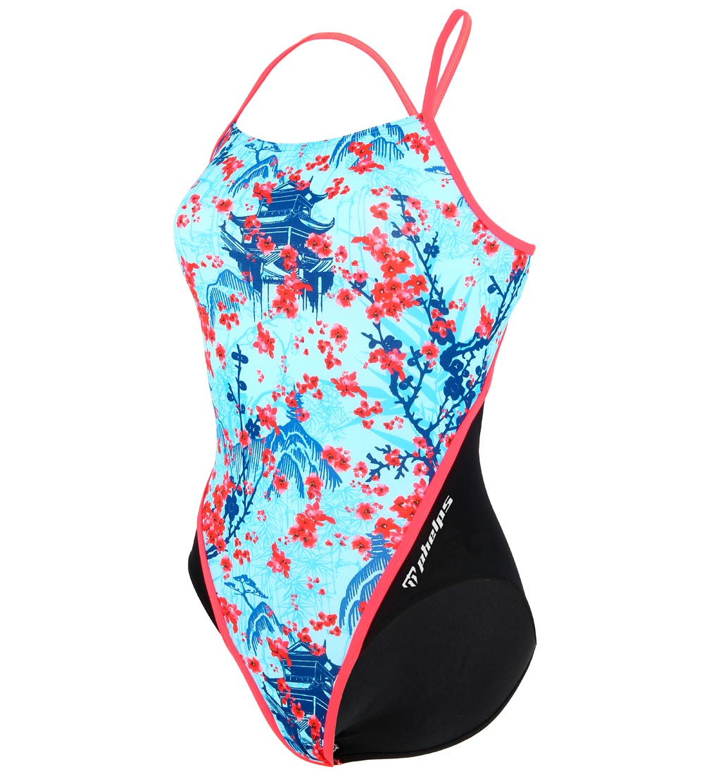 Phelps Badedragt - UV50+ - Blå m. Blomster