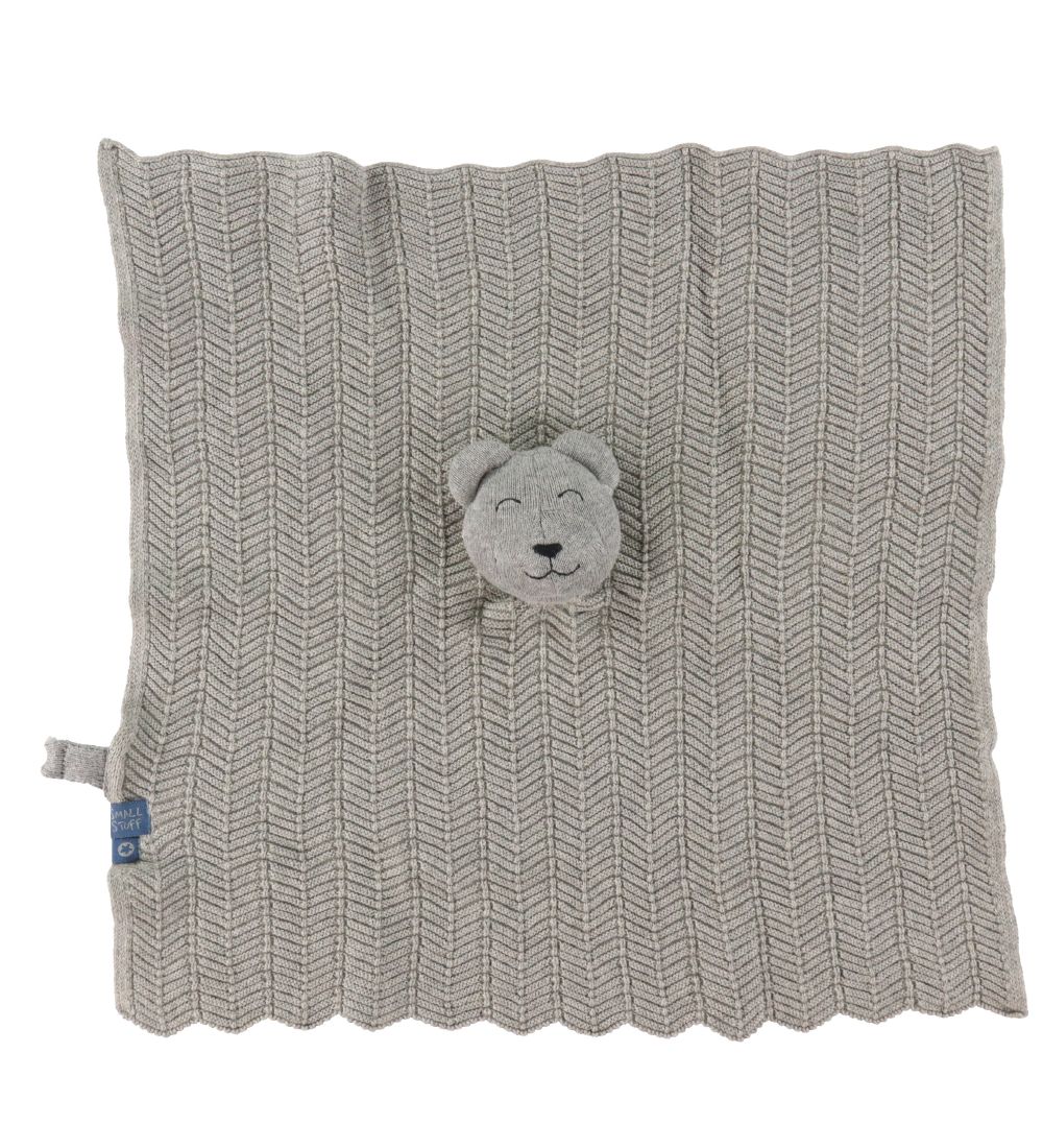 Smallstuff Nusseklud - 35x35 cm - Gråmeleret m. Bamse