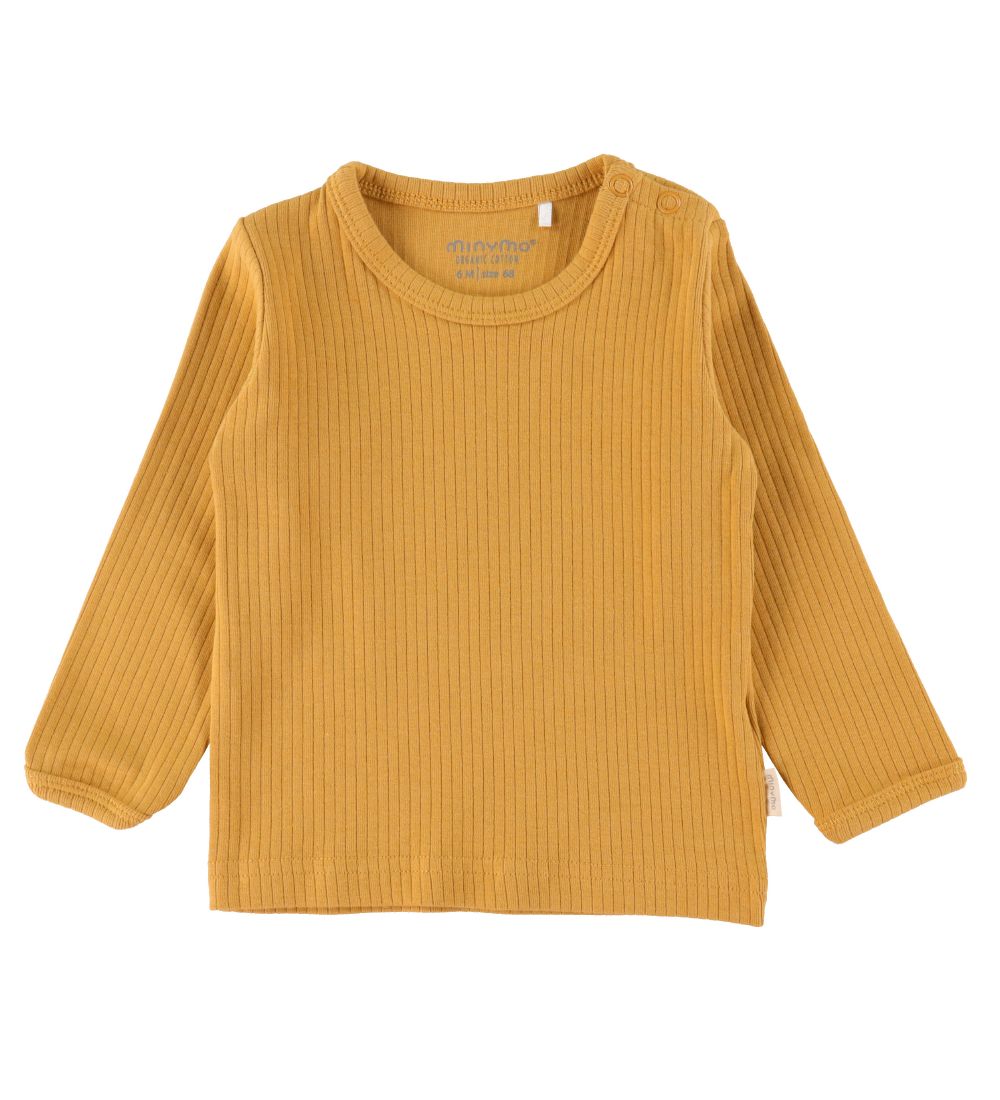 Minymo Bluse - Rib - 2-pak - Amber Gold