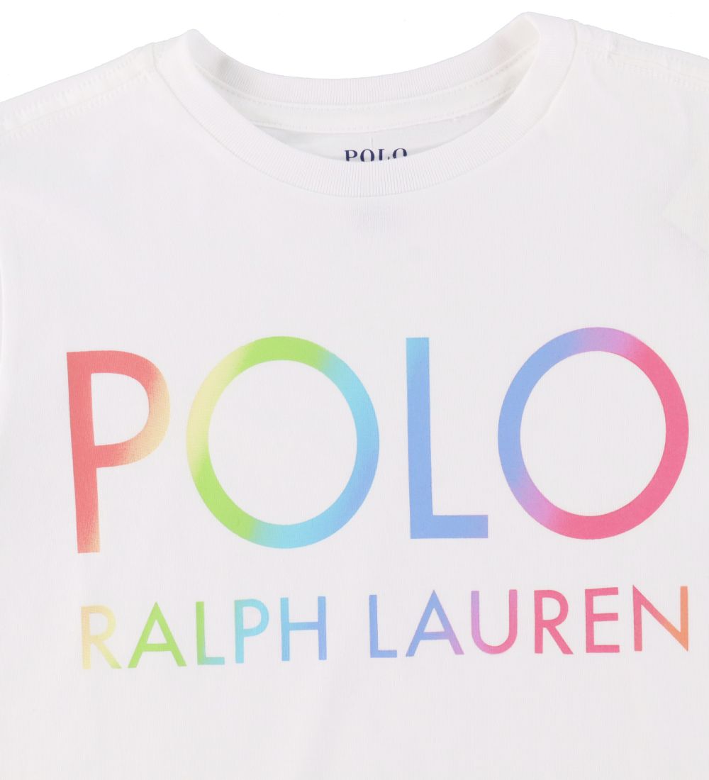 Polo Ralph Lauren T-shirt - Next Generation - Hvid m. Multifarve
