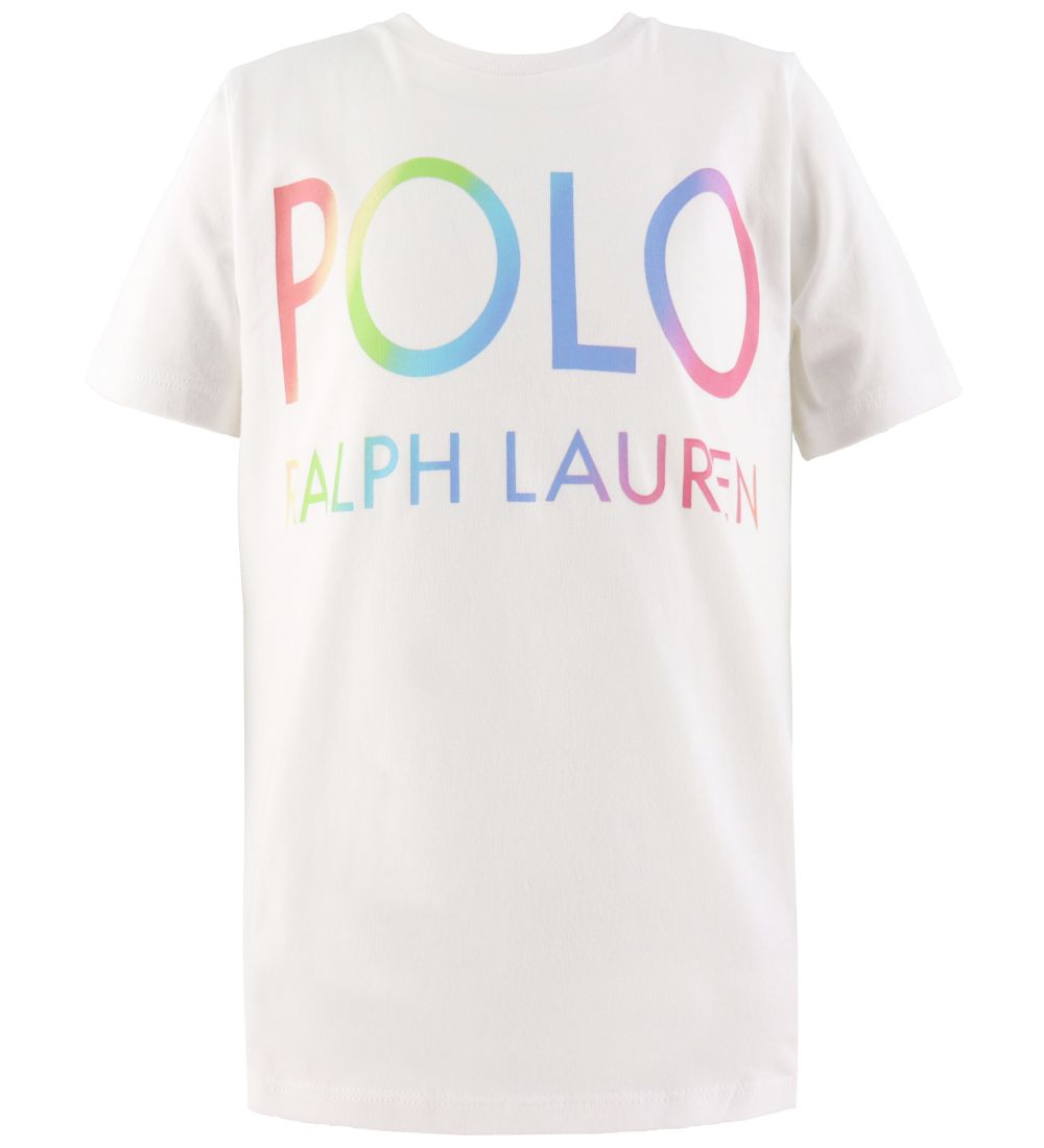 Polo Ralph Lauren T-shirt - Next Generation - Hvid m. Multifarve