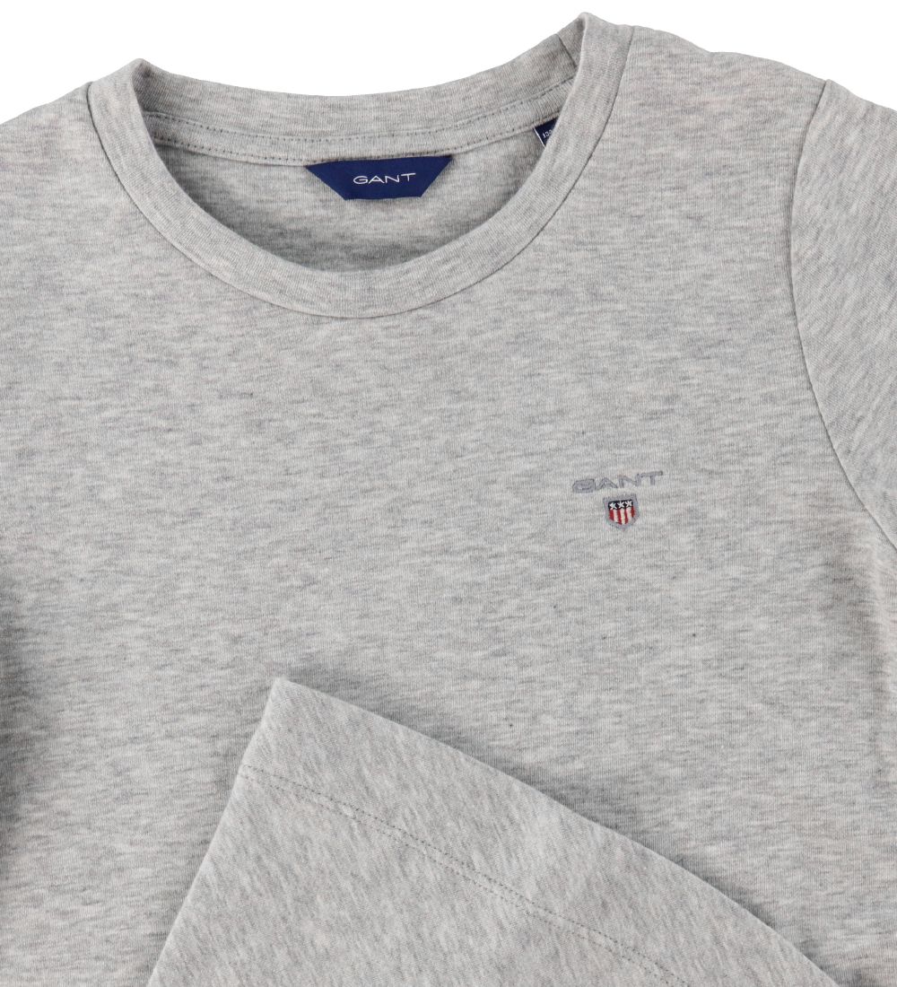 GANT Kjole - Jersey - Lysegråmeleret