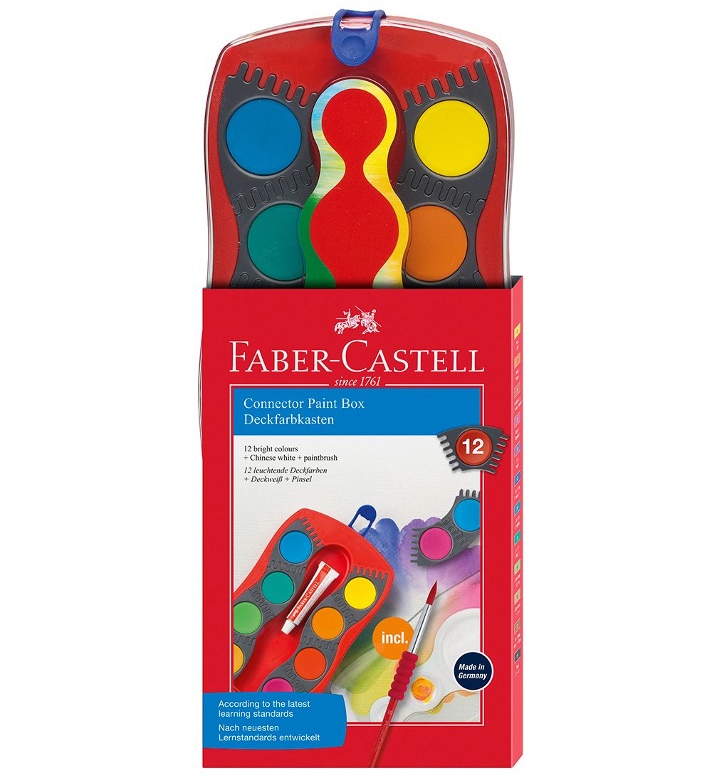 Faber-Castell Vandfarve - Connector - 12 Farver