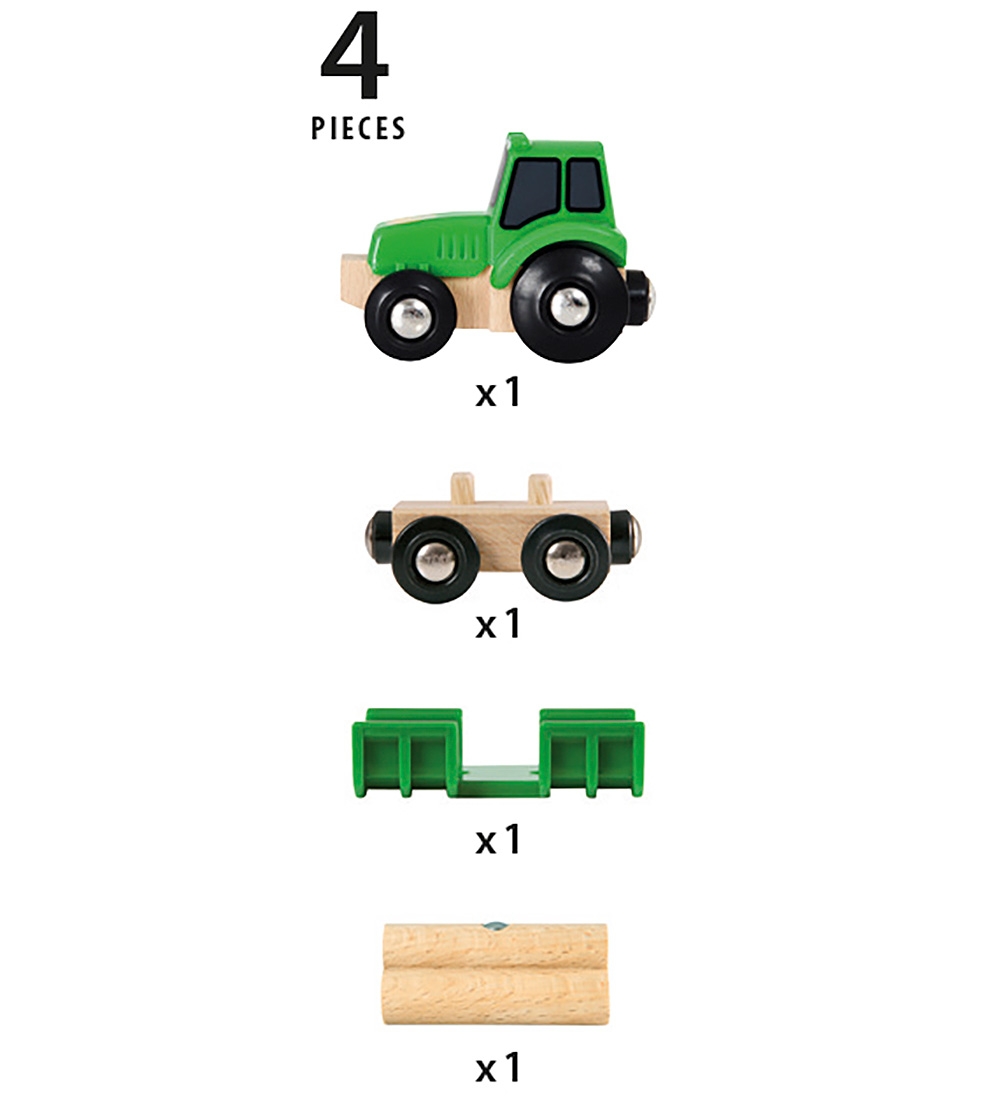 BRIO Traktor m. Last - 4 dele 33799
