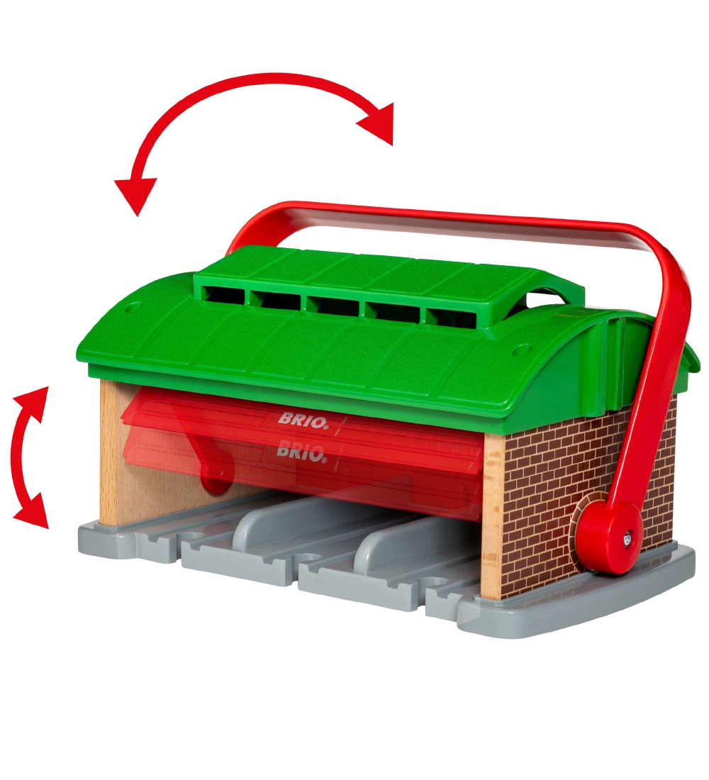 BRIO World Tog Garage m. Håndtag - 3 dele 33474
