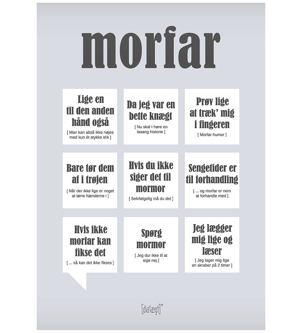 Dialgt Plakat - 30x42 - Morfar