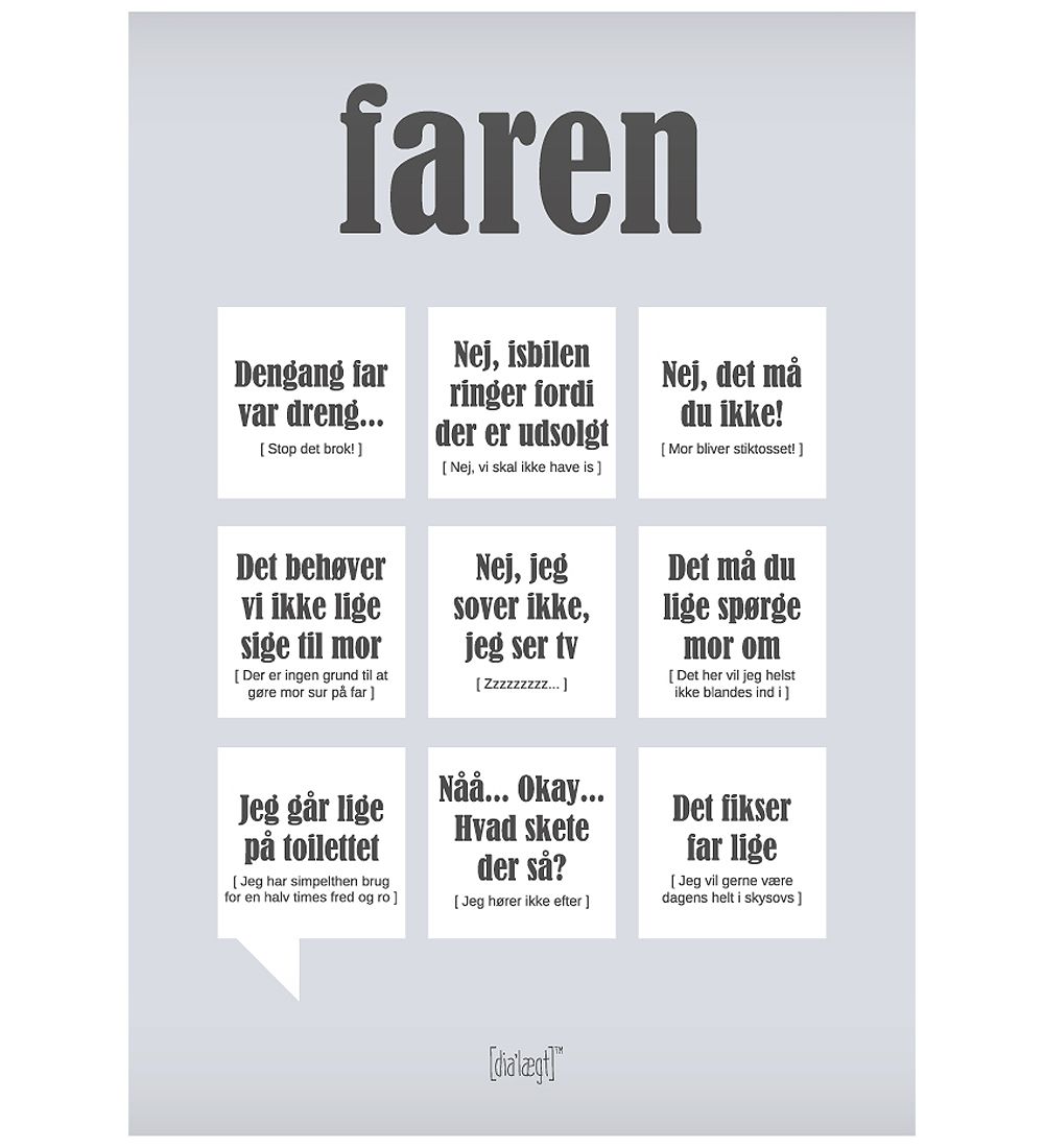 Dialægt Plakat - 30x42 - Faren