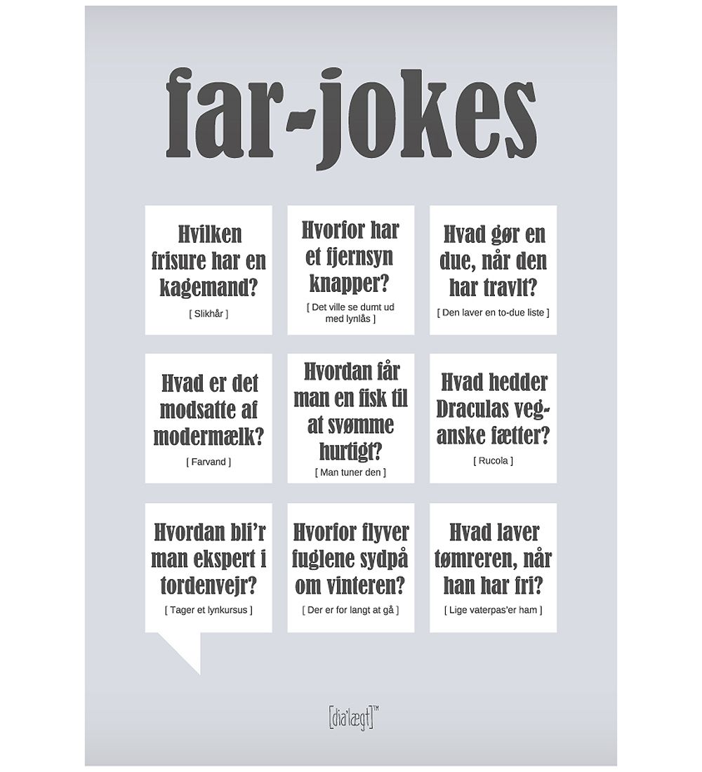 Dialægt Plakat - 50x70 - Far-Jokes