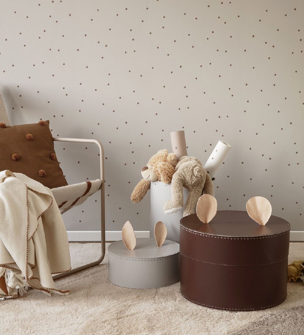 ferm Living Pude - 48x48 - Sugar Kelp Mustard m. PomPom