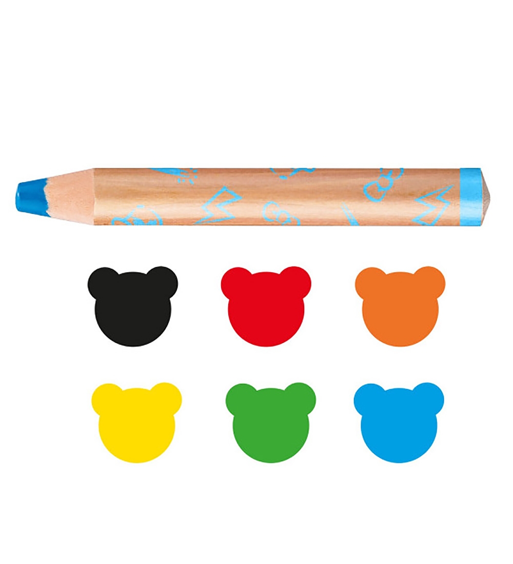 Carioca Baby Farveblyanter - 3-i-1 - 6 stk - Multifarvet
