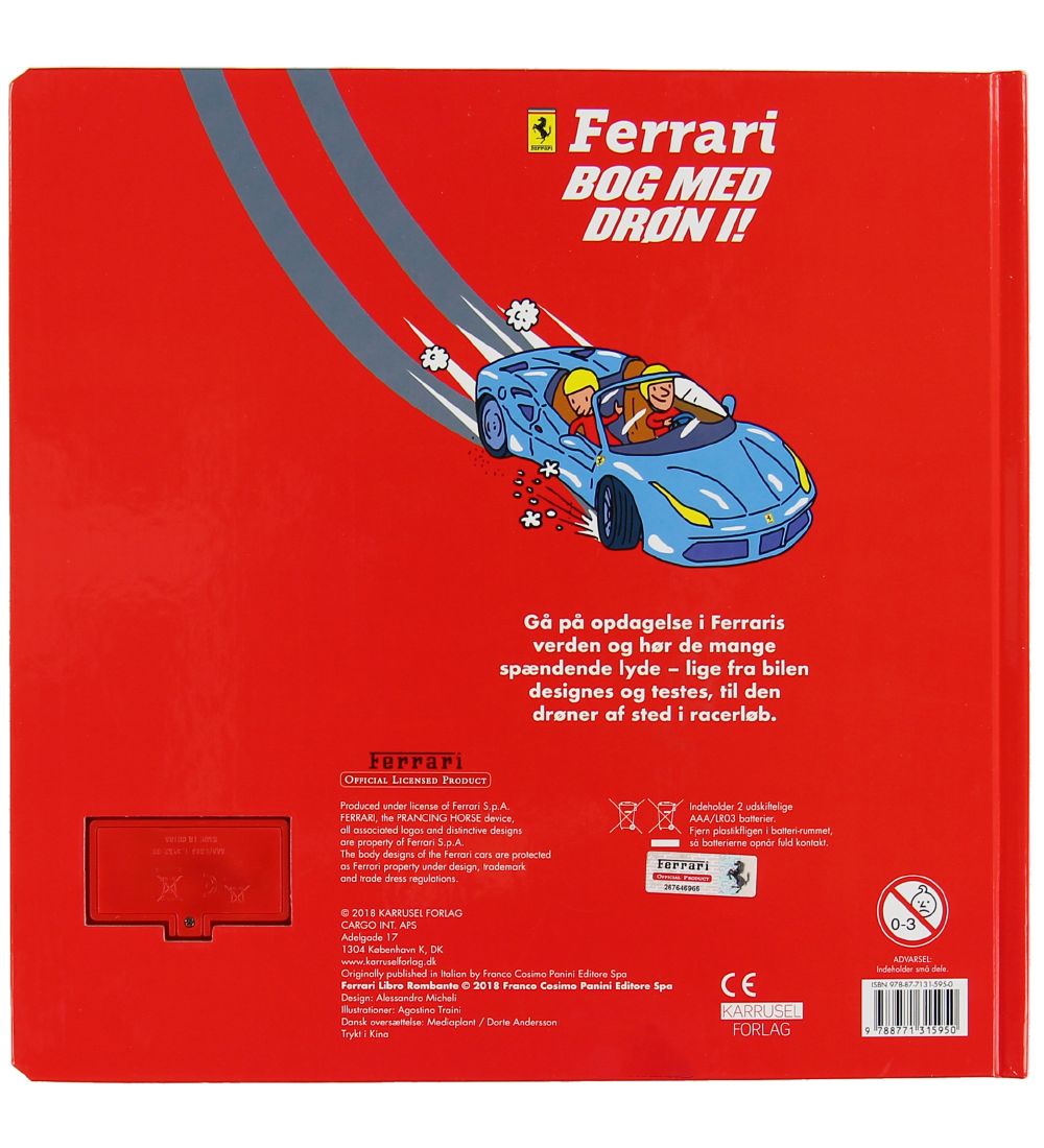 Karrusel Forlag Lydbog - Ferrari m. 30 Lydknapper - Dansk