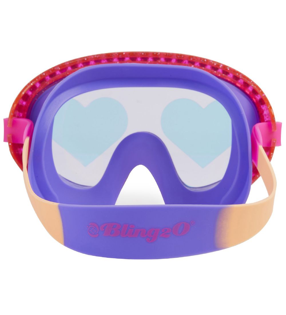 Bling2o Dykkermaske - Glitter Hjerte Raspberry