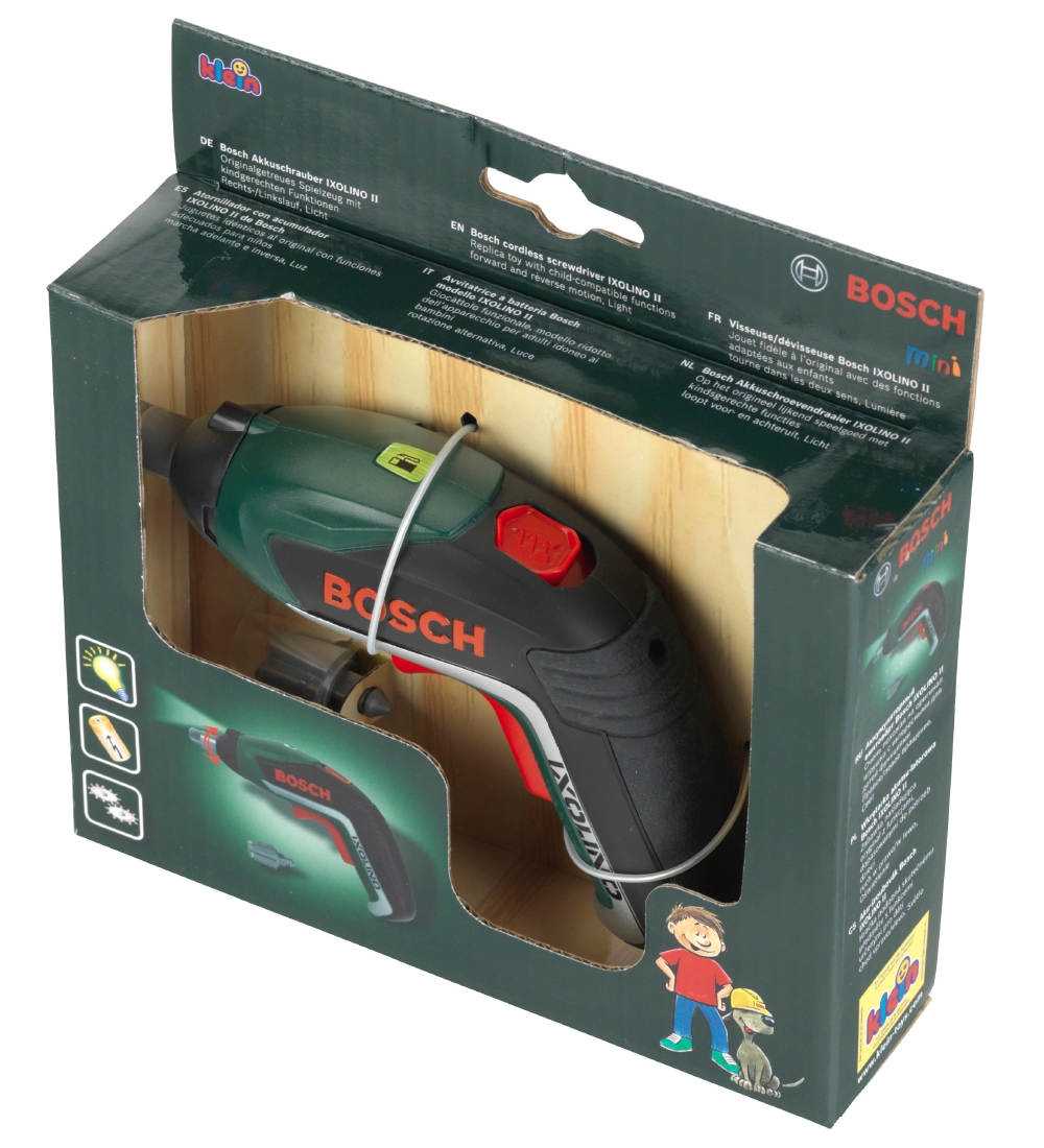 Bosch Mini Skruemaskine m. Lys/Lyd - Ixolino - Legetøj - Grøn