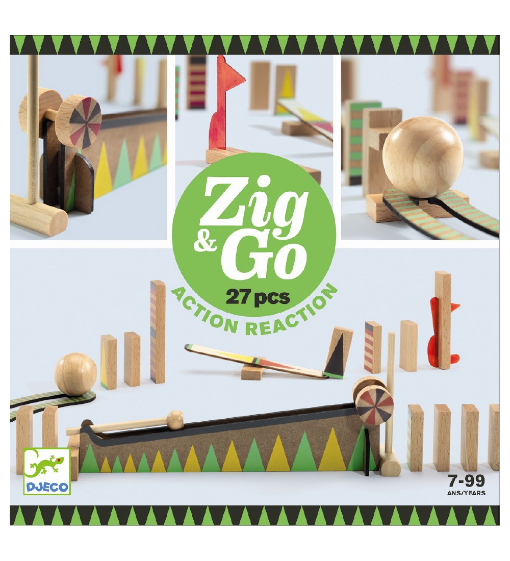 Djeco Kuglebane - 27 dele - Zig & Go - Træ