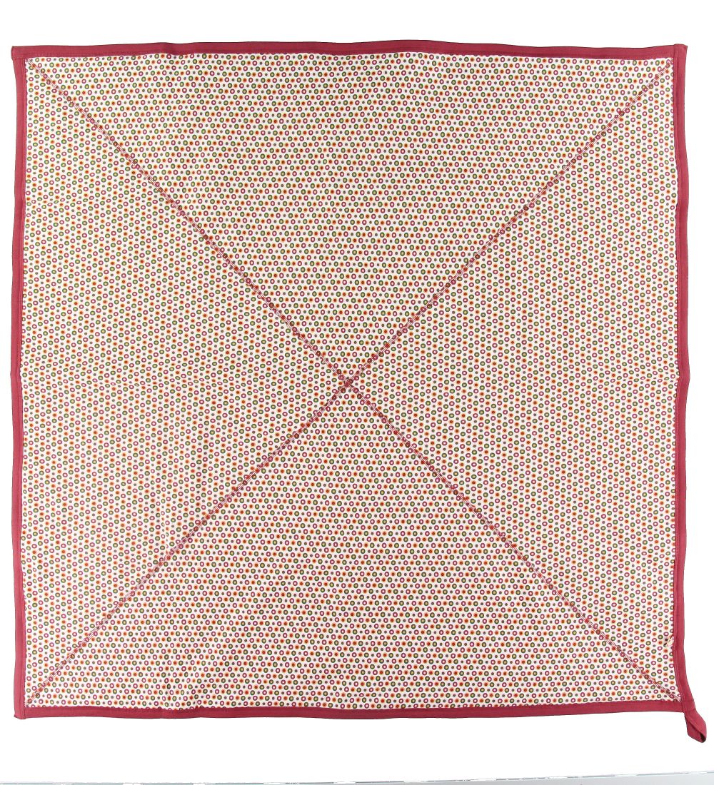 Katvig Tæppe - 100x100 - Rød m. Æbler