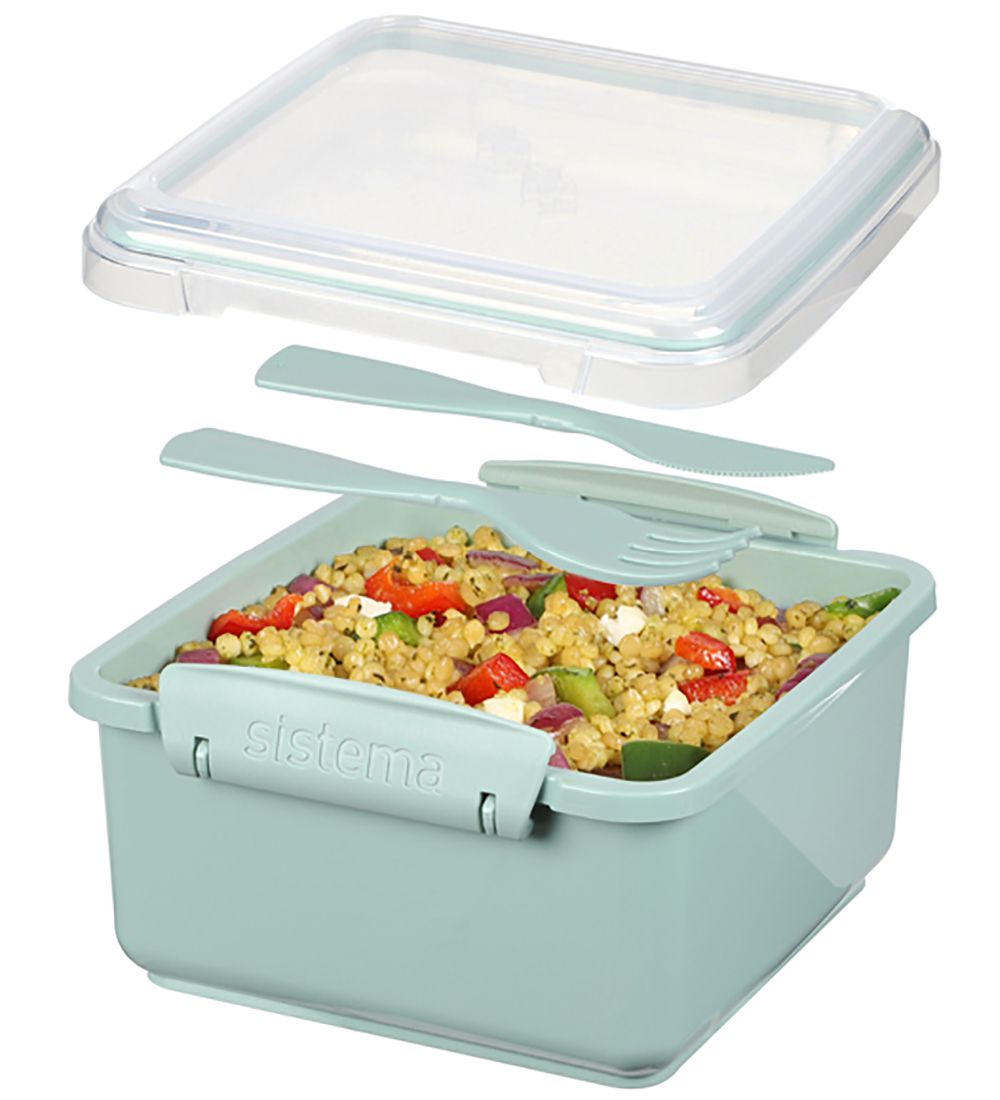 Sistema Madkasse m. Bestik - Lunch Plus Renew - 1,2 l - Mint