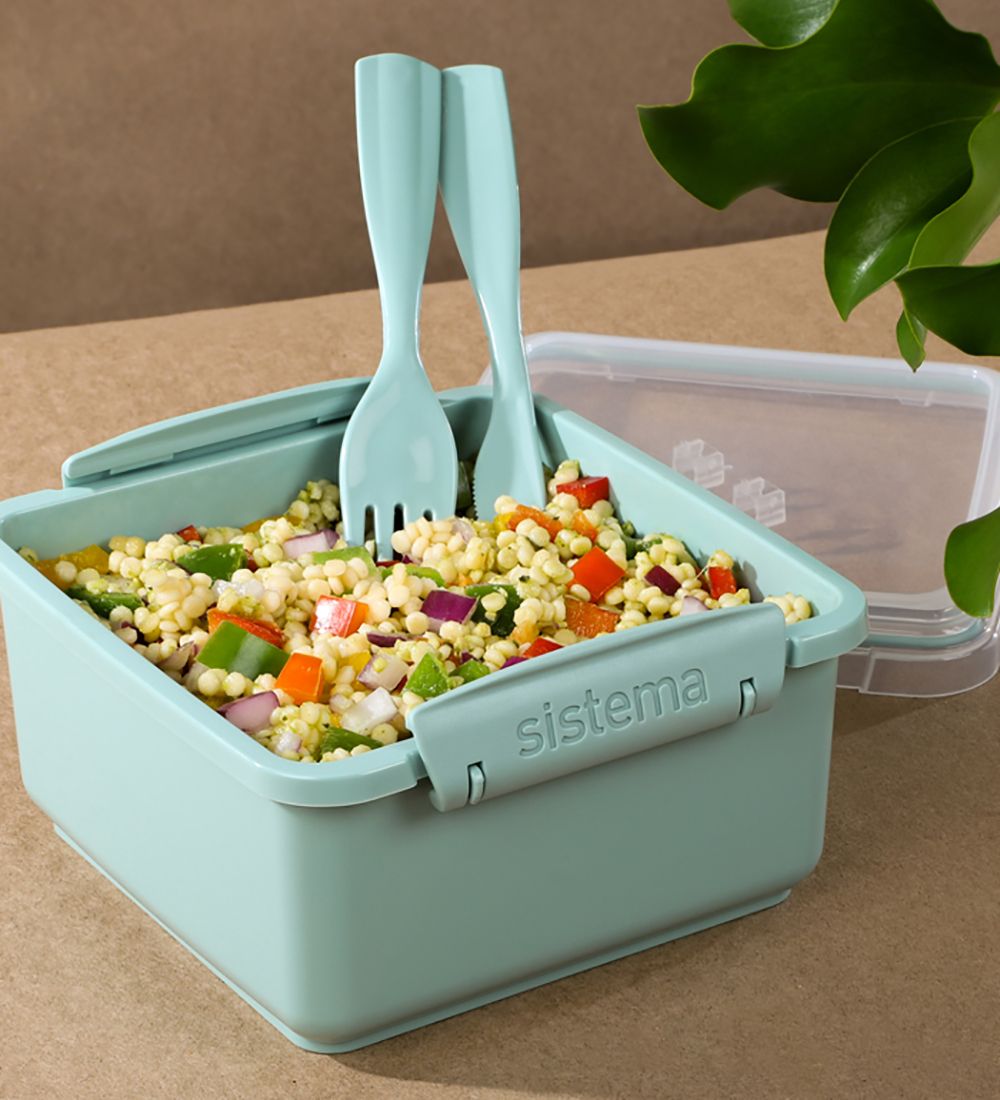 Sistema Madkasse m. Bestik - Lunch Plus Renew - 1,2 l - Mint