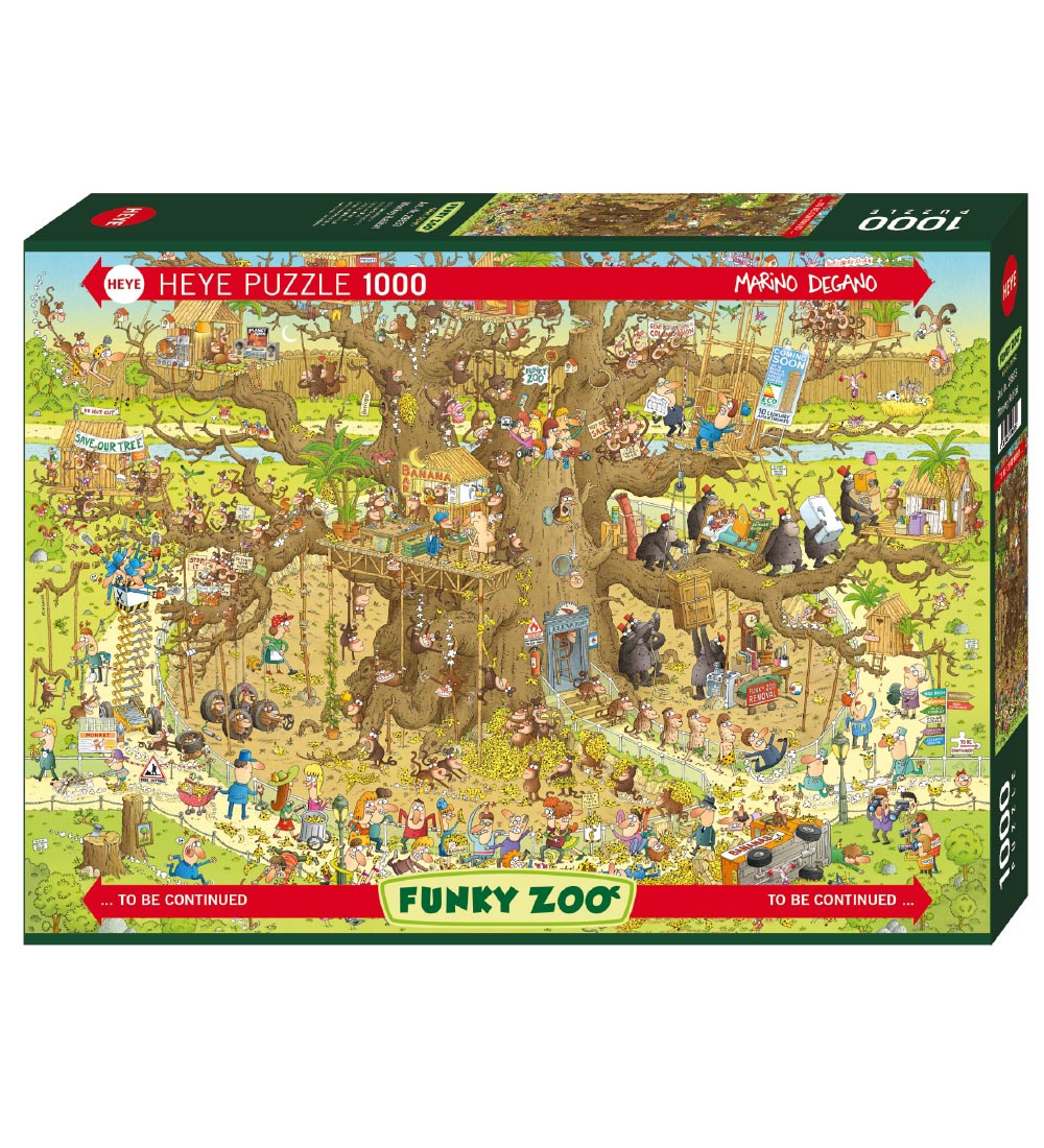 Heye Puzzle Puslespil - 1000 Brikker - Monkey Habitat