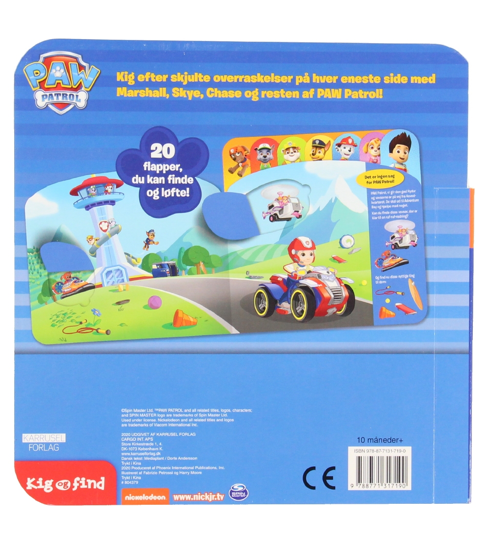 Karrusel Forlag Bog m. Flapper - Paw Patrol - Dansk