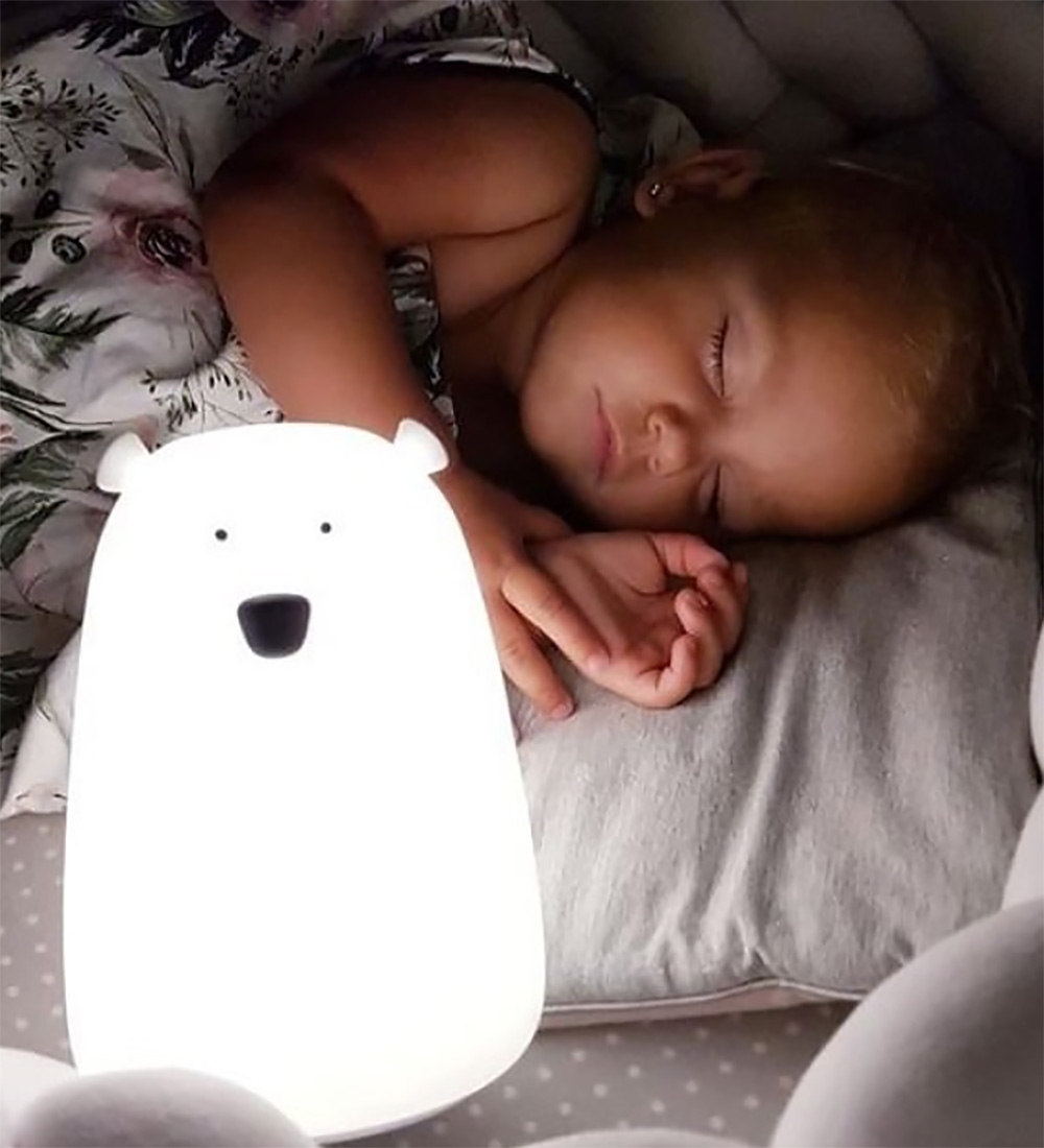 Rabbit & Friends Lampe - Stor Bjørn - Hvid