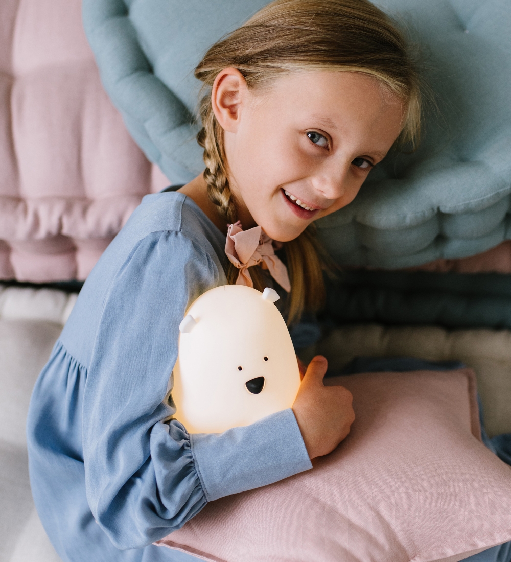 Rabbit & Friends Lampe - Stor Bjørn - Hvid