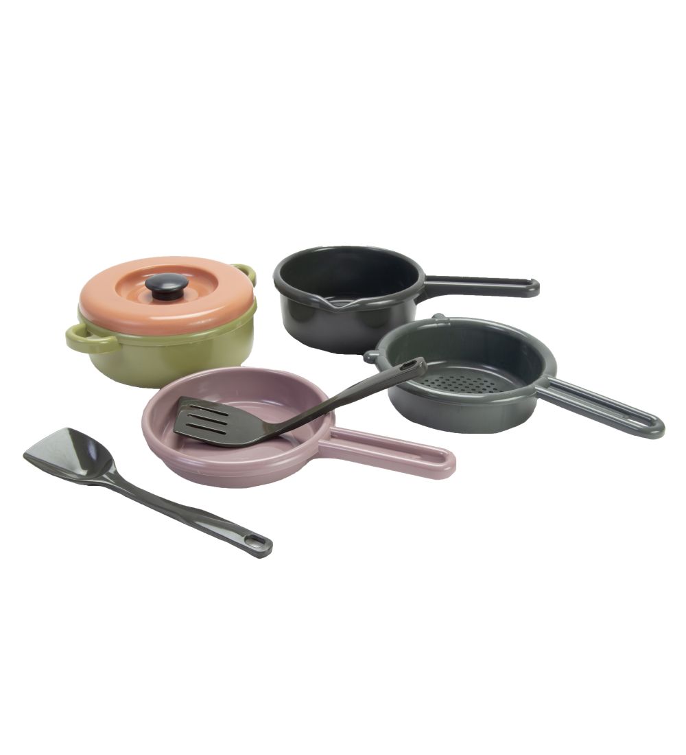 Dantoy Green Bean Køkkensæt - 7 Dele - Assorterede Jordfarver