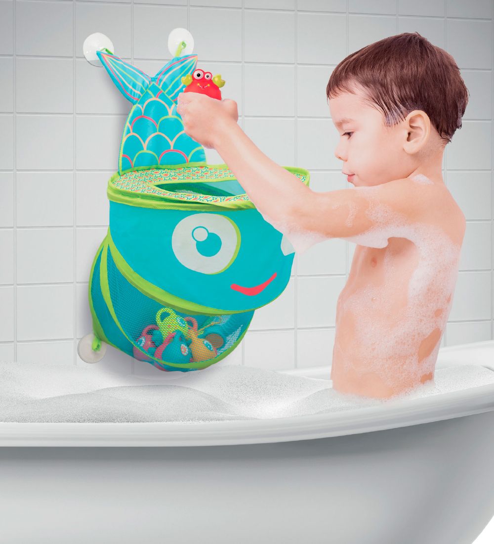 Ludi Opbevaringsnet Til Badet - Ø31 cm - Blå/Grøn