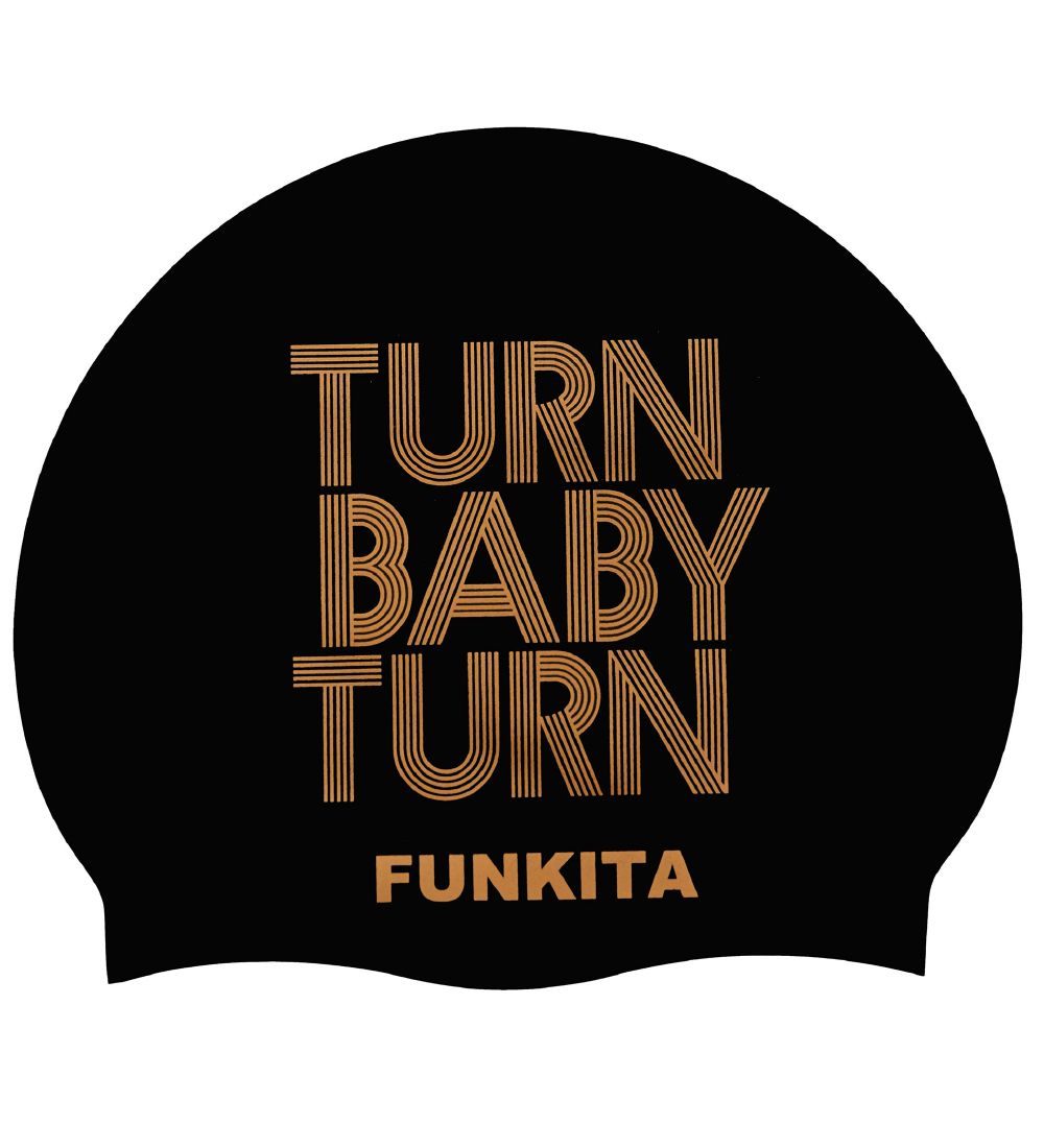 Funkita Badehtte - Turn Baby Turn - Sort m. Tekst