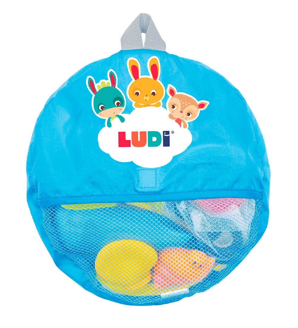 Ludi Strandbassin - 29 cm - 9 Dele - Blå m. Legetøj