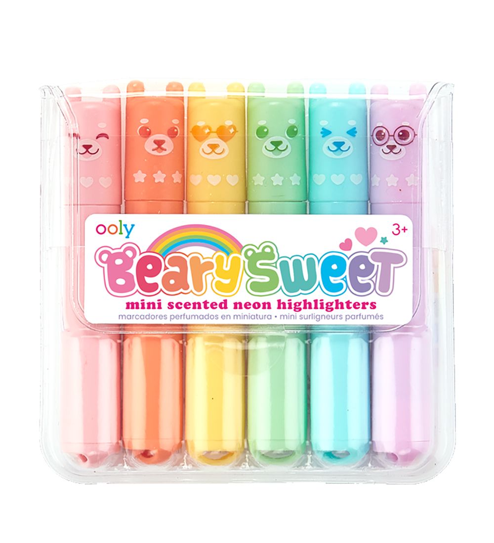 Ooly Overstregningstuscher m. Duft - Beary Sweet - 6 stk