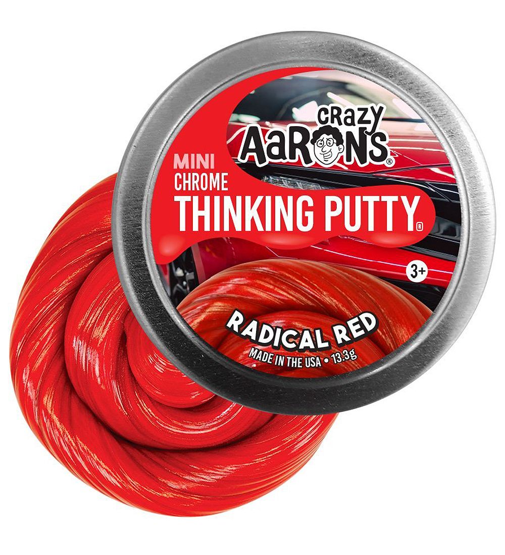 Crazy Aarons Putty Slim -  5 cm - Mini Chrome - Radical Red