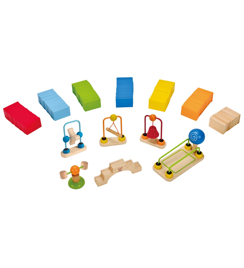 Hape Legesæt - 107 Dele - Dynamo Dominoes