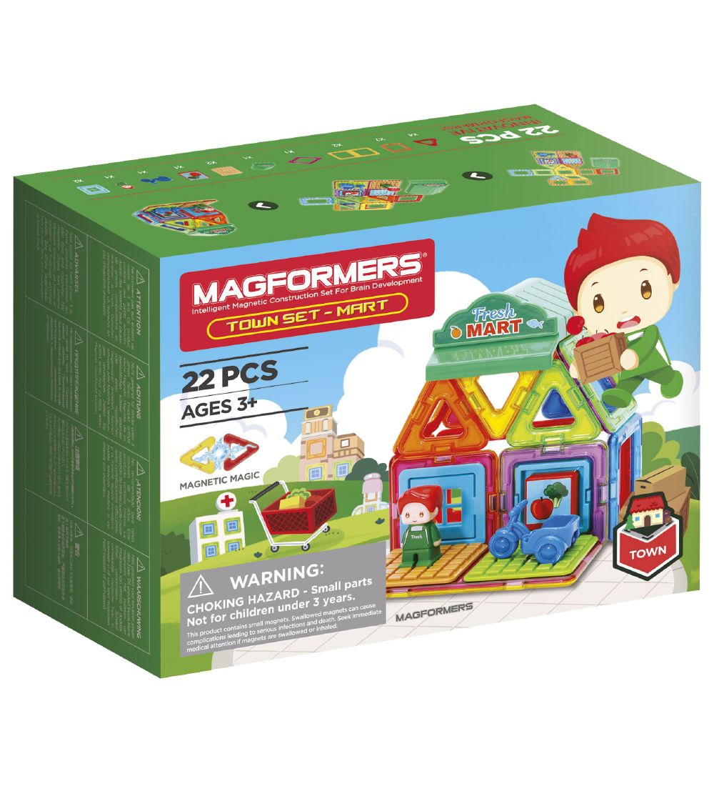 Magformers Magnetsæt - 22 Dele - Supermarked