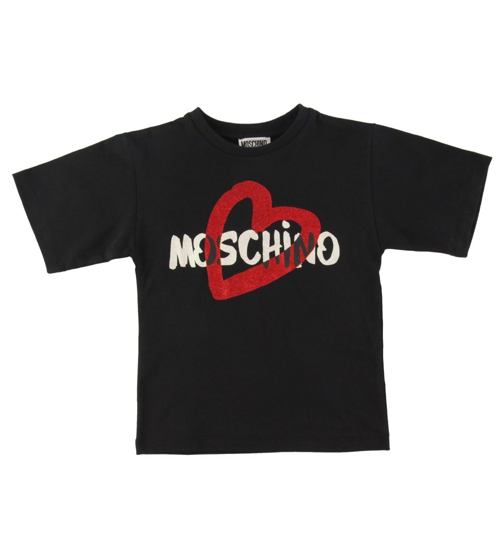 Moschino Sæt - T-shirt/Leggings - Sort/Rød m. Print