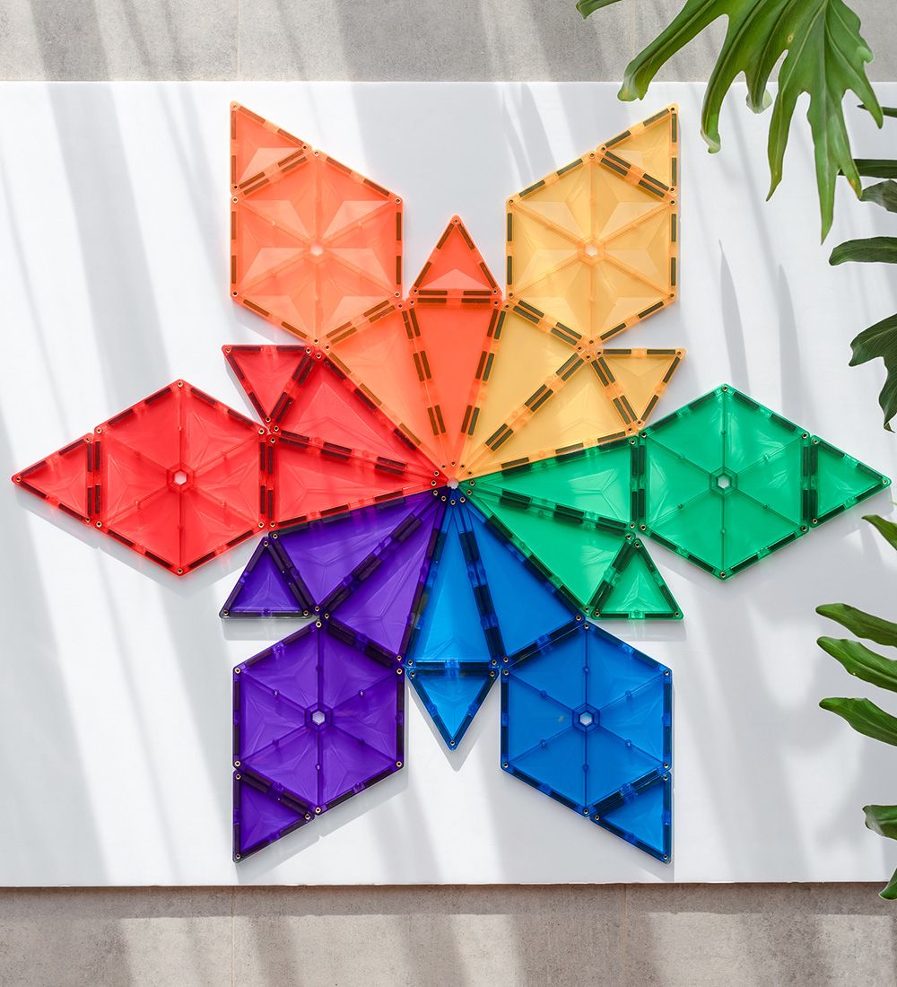 Connetix Magnetsæt - 30 Dele - Rainbow Geometry