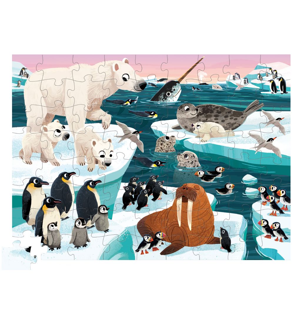 Crocodile Creek Puslespil - 72 Brikker - Arctic Animals