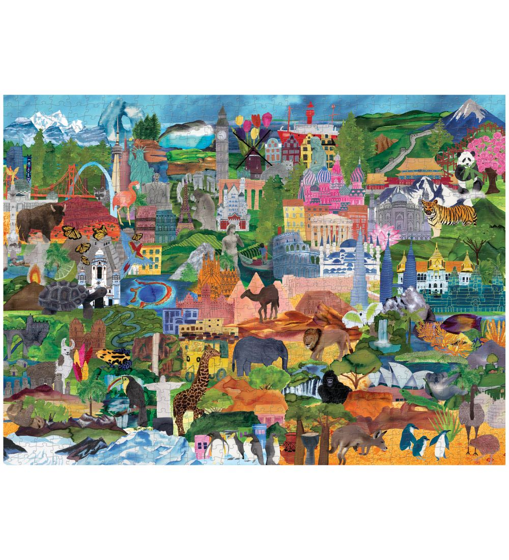 Crocodile Creek Puslespil - 1000 Brikker - World Collage
