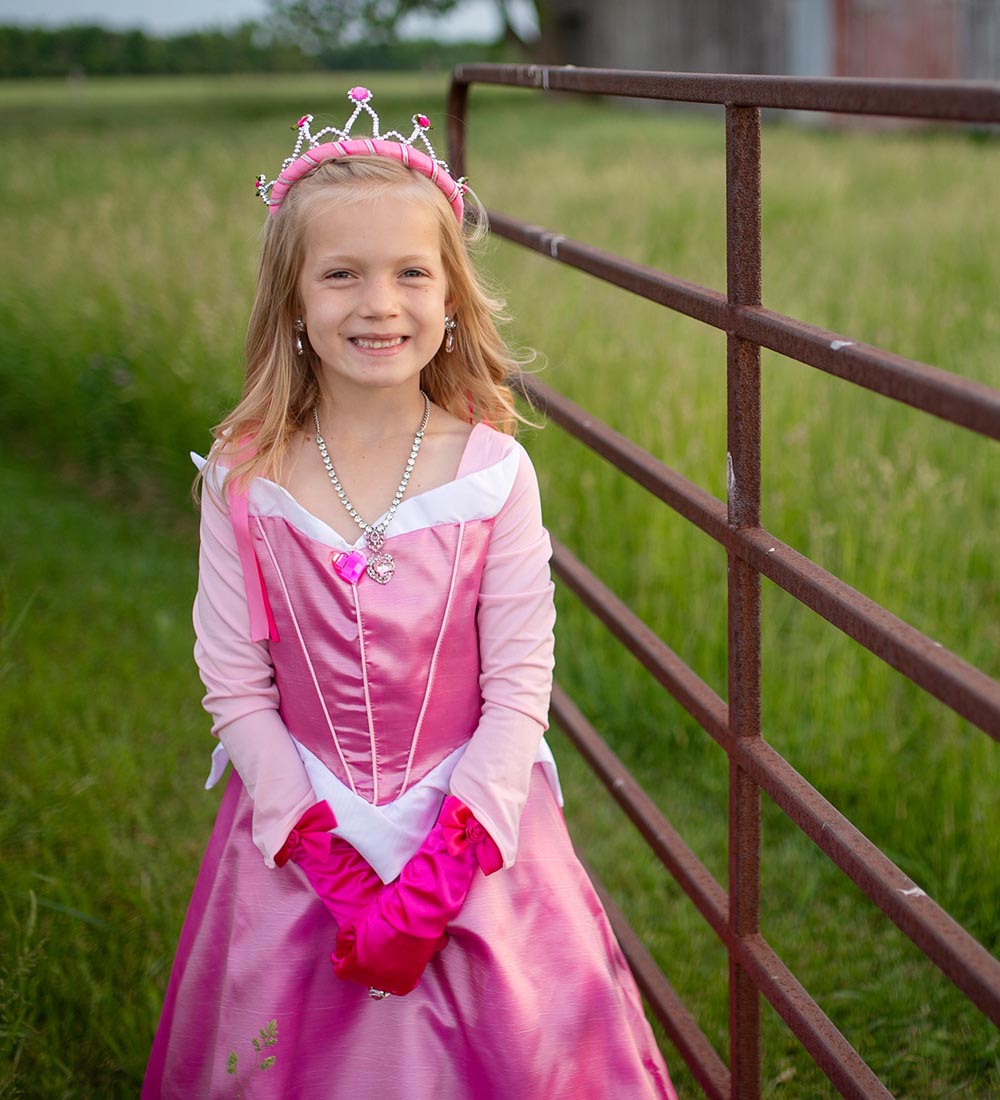 Great Pretenders Udklædning - Prinsessekjole - Tornerose - Pink