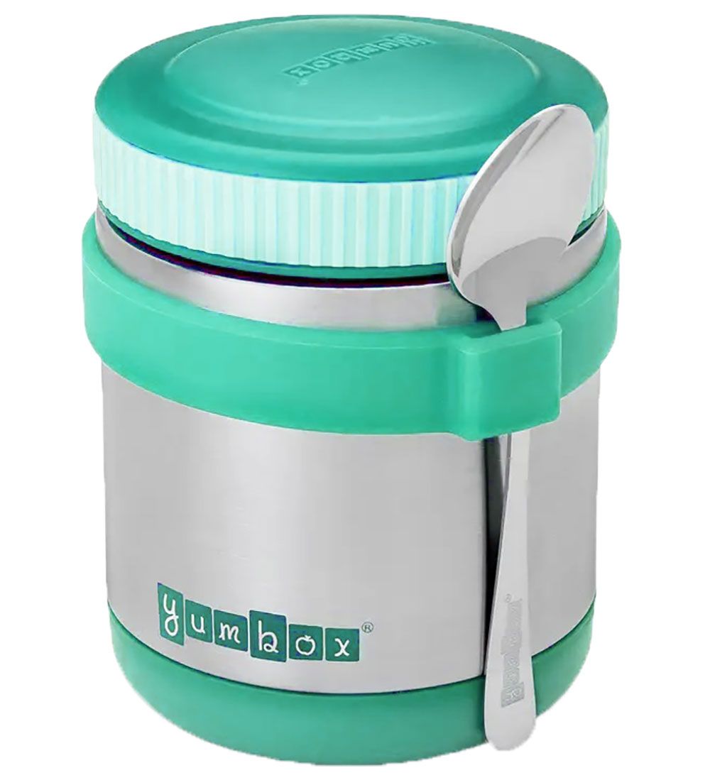 Yumbox Termoskål m. Ske/Bånd - 420 ml - Caicos Aqua