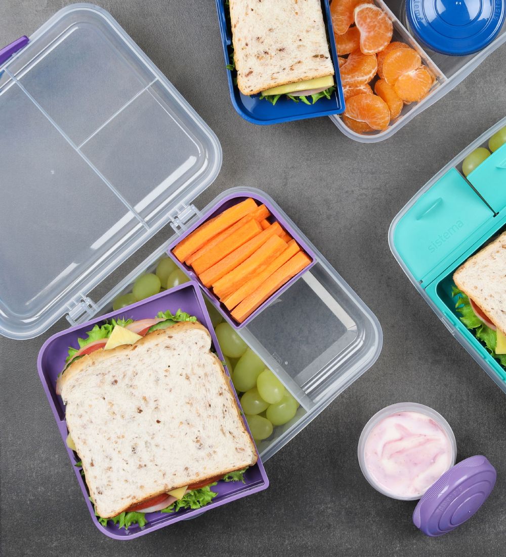 Sistema Madkasse m. Beholder - Bento Cube - 1,25 l - Mørkeblå