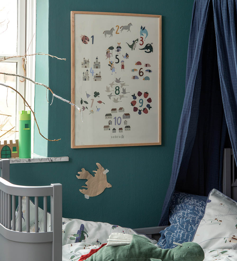 Sebra Plakat - 50x70 - Tal 1-10 - Pixie/Dragon