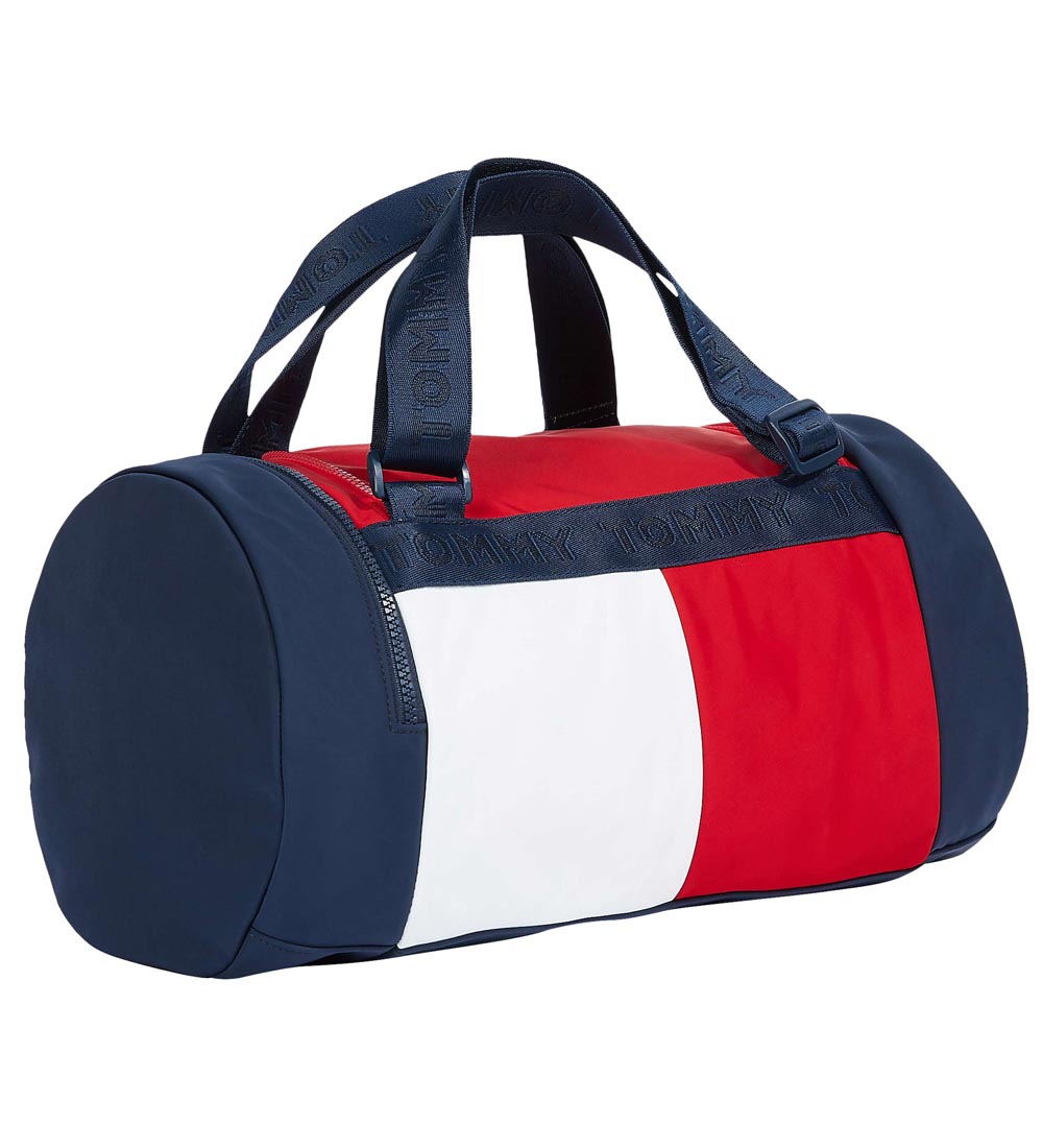 Tommy Hilfiger Sportstaske - Corporate - Navy/Hvid/Rd