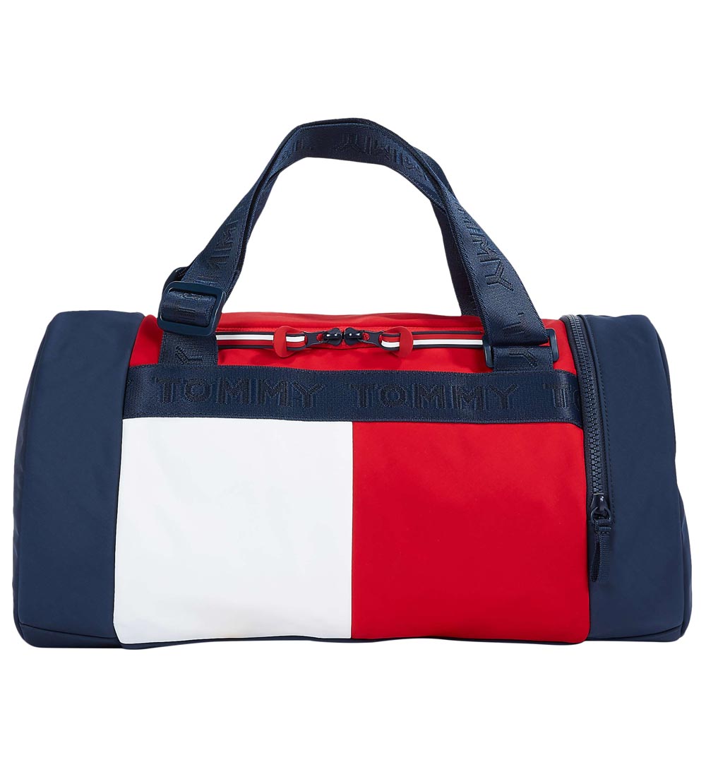 Tommy Hilfiger Sportstaske - Corporate - Navy/Hvid/Rd