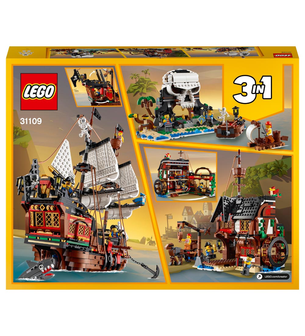 LEGO® Creator - Piratskib 31109 - 3-i-1 - 1264 Dele