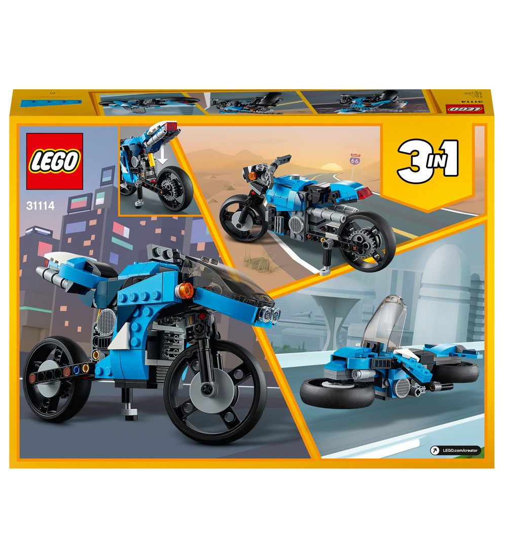 LEGO Creator - Supermotorcykel 31114 - 3-i-1 - 236 Dele