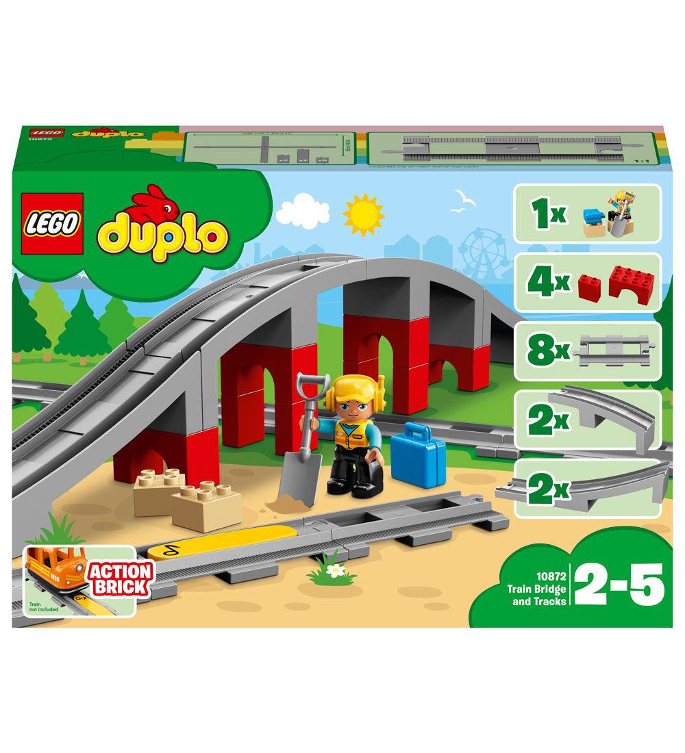 LEGO® DUPLO - Togbro Og Spor 10872 - 26 Dele